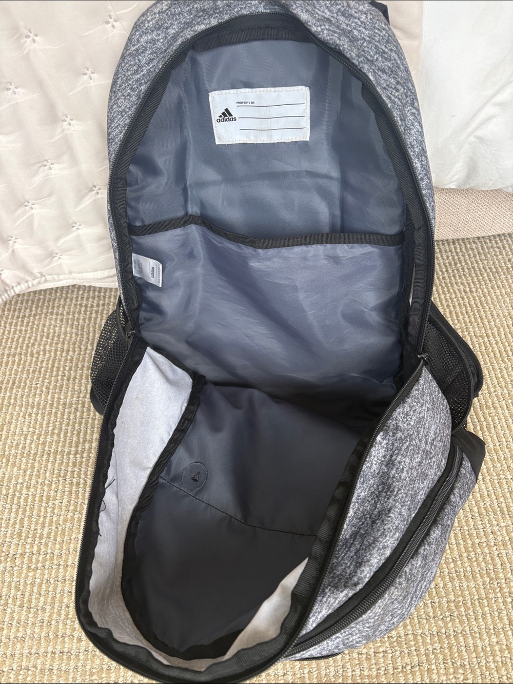 adidas Gray and Black Skyline Juniors Backpack - Picture 4 of 4